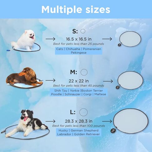 Round Cooling Mat for Dos Reversible (Cool & Waterproof) Cooling pad for Dogs, Machine Washable- Ideal to Use it on Donut Beds,Sofa and Floor- Durable Eco Friendly Material in Kuwait