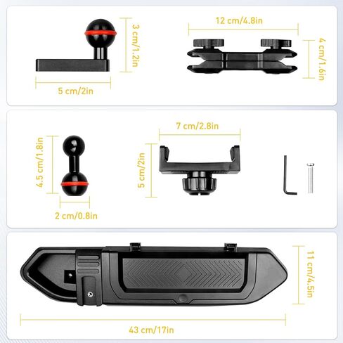 حامل تثبيت هاتف Dash متوافق مع 2018 2019 2020 2021 2022 2023 Jeep Wrangler JL 2/4 Door Gladiator JT، صندوق تخزين وحدة التحكم المركزية، صينية لوحة القيادة، ملحقات جيب مضادة للاهتزاز تدور 360 درجة in Kuwait