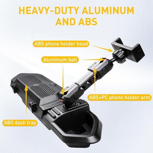 حامل تثبيت هاتف Dash متوافق مع 2018 2019 2020 2021 2022 2023 Jeep Wrangler JL 2/4 Door Gladiator JT، صندوق تخزين وحدة التحكم المركزية، صينية لوحة القيادة، ملحقات جيب مضادة للاهتزاز تدور 360 درجة in Kuwait