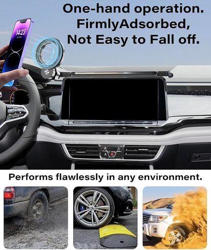 Car Phone Holder for 2024 2025 VW Atlas/Altas Cross Sport Accessories Apply to 12 Inch Screen Fixed Clip Magnetic Cell Phone Mount 360 Degree Rotation with Dashboard Storage Tray in Saudi Arabia