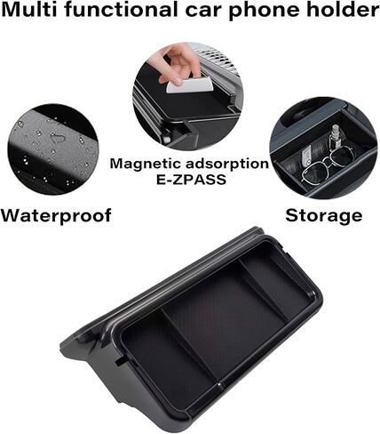 Car Phone Holder for 2024 2025 VW Atlas/Altas Cross Sport Accessories Apply to 12 Inch Screen Fixed Clip Magnetic Cell Phone Mount 360 Degree Rotation with Dashboard Storage Tray in Saudi Arabia