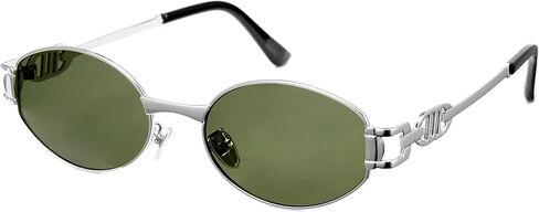 Cyxus Vintage Small Oval Sunglasses for Women, Retro Metal Frame Classic Old Money Style Eyewear 1362 in Saudi Arabia