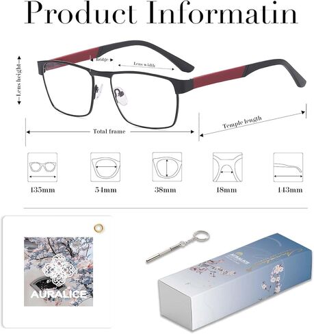 Rectangle Blue Light Glasses Hanora in Kuwait