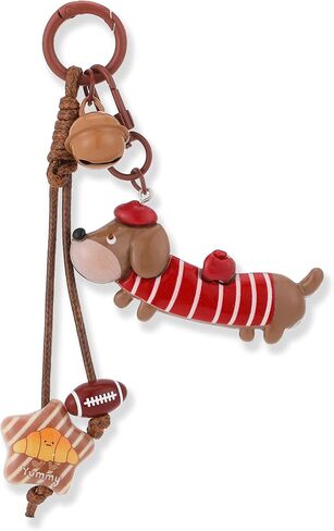 سلسلة مفاتيح Dachshund لطيف مضحك وينر جرو الكلب سحر الهدايا لأصحاب Dachshund حقيبة محفظة المفاتيح in Kuwait