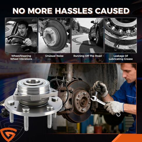 515160 محمل العجلة الأمامية ومجموعة المحور 4WD مناسب لسيارة Chevy Silverado 1500، Suburban، Tahoe 2014-2018 | مناسب لسيارة جي إم سي يوكون XL 2015-2020، سييرا 1500 14-18، مع ABS و6 عروة in Kuwait