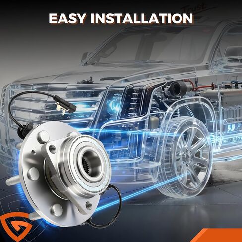 515160 محمل العجلة الأمامية ومجموعة المحور 4WD مناسب لسيارة Chevy Silverado 1500، Suburban، Tahoe 2014-2018 | مناسب لسيارة جي إم سي يوكون XL 2015-2020، سييرا 1500 14-18، مع ABS و6 عروة in Kuwait