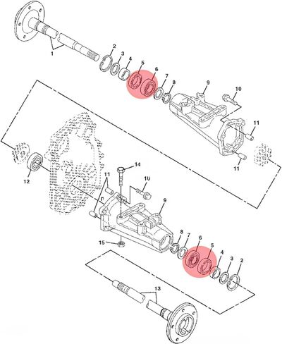 مجموعة أدوات تحمل وختم ناقل الحركة من REPLACEMENTKITS.COM متوافقة مع John Deere وTuff Torq K91 وK92 وTZT-7 و-13 وToro Grandstand بعض الموديلات (يستبدل M806150 وCH13505 و19215732370 و132-4745) in Saudi Arabia