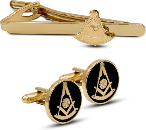 مجموعة أزرار الأكمام Masonic Craft Past Master ومشبك ربطة العنق بجودة عالية in Kuwait