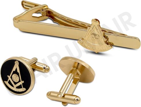 مجموعة أزرار الأكمام Masonic Craft Past Master ومشبك ربطة العنق بجودة عالية in Kuwait