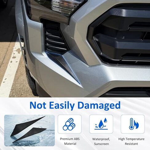 ديكور رقعة الشبكة الأمامية متوافق مع 2024 2025 Toyota Tacoma، يعزز نمط الشاحنة المخصص المناسب للجيل الرابع من ملحقات Tacoma ملصقات الشبكة الأمامية، 2025 Toyota Tacoma Accessories-أسود in Kuwait