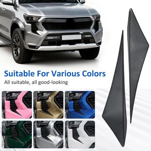 ديكور رقعة الشبكة الأمامية متوافق مع 2024 2025 Toyota Tacoma، يعزز نمط الشاحنة المخصص المناسب للجيل الرابع من ملحقات Tacoma ملصقات الشبكة الأمامية، 2025 Toyota Tacoma Accessories-أسود in Kuwait