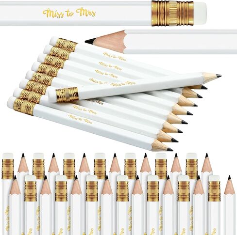 72 Pieces Bridal Shower Game Pencils Wedding Pencils Pre Sharpened Mini Short 4 Inch Game Bridal for Wedding Shower Favors Presents Gifts Golf Classroom School(Novel) in Saudi Arabia
