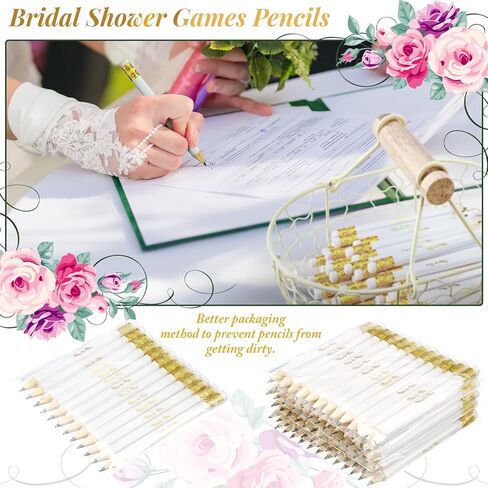 72 Pieces Bridal Shower Game Pencils Wedding Pencils Pre Sharpened Mini Short 4 Inch Game Bridal for Wedding Shower Favors Presents Gifts Golf Classroom School(Novel) in Saudi Arabia