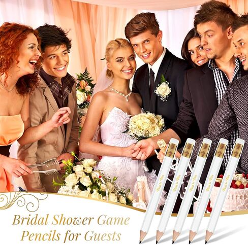 72 Pieces Bridal Shower Game Pencils Wedding Pencils Pre Sharpened Mini Short 4 Inch Game Bridal for Wedding Shower Favors Presents Gifts Golf Classroom School(Novel) in Saudi Arabia