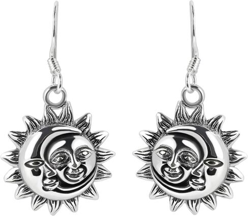 AeraVida Couple Love Celestial Sun And Moon 925 Sterling Silver Necklace in Saudi Arabia
