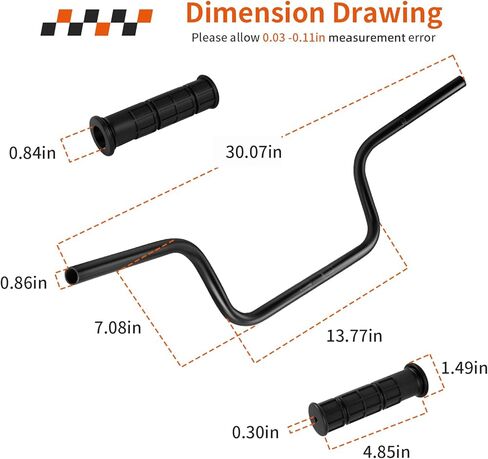 Heavy Duty Handlebar W/Grips for Polaris Sportsman Hawkeye Trail Blazer Boss 300 325 330 400 500 570 700 800 2006-2019 5244581-067 5413578-070 in Saudi Arabia