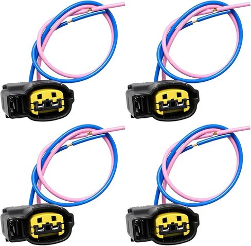 4Pcs PT2910 Ignition Coil Connector Plug Harness with Terminals, Replacement for Hyundai Accent 1.6L 2012-2020 Replacement for Kia Forte 1.8L 2014-2016, Replaces S2928 in Saudi Arabia