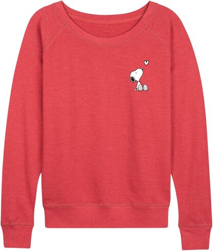 Peanuts - Snoopy Heart - Women's French Terry Long Sleeve Pullover in Saudi Arabia