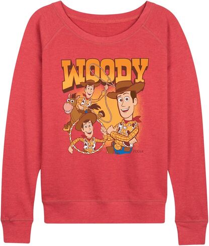 Disney - Woody Toy Story Bootleg - Women's French Terry Long Sleeve Pullover - in Saudi Arabia