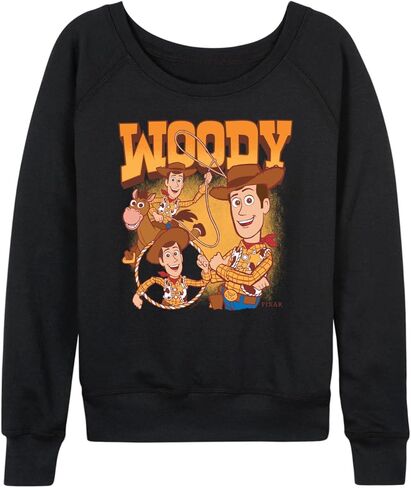 Disney - Woody Toy Story Bootleg - Women's French Terry Long Sleeve Pullover - in Saudi Arabia