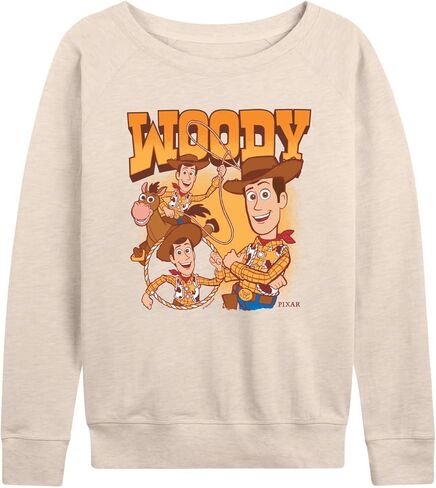 Disney - Woody Toy Story Bootleg - Women's French Terry Long Sleeve Pullover - in Saudi Arabia