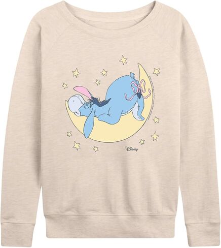 Disney Winnie The Pooh - Eeyore Moon - Women's French Terry Long Sleeve Pullover in Saudi Arabia