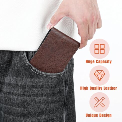 24 قطعة محفظة للرجال، محافظ جلدية للرجال بالجملة للنقش بنفسك، مع مشبك نقود، حامل بطاقات، محفظة فارغة من البولي يوريثان لعيد الأب للرجال والموظفين وهدايا عيد الميلاد (12 أسود و12 بني) in Kuwait