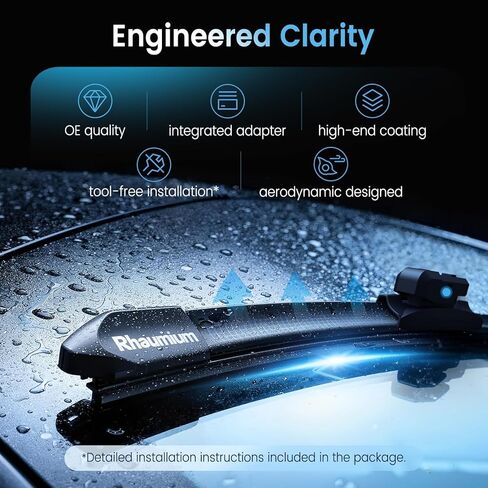 Pack of 3 Wiper Blades 26"+18"+16"; Lab Tested 500K Endurance & High/Low Temp; Optimized Pressure; Specific for Subaru Outback 2020-2025 in Saudi Arabia