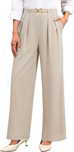 Blooming Jelly Women Business Casual Pants Wide Leg Dress Trousers High Waisted Lounge Outfits with Pockets in Saudi Arabia