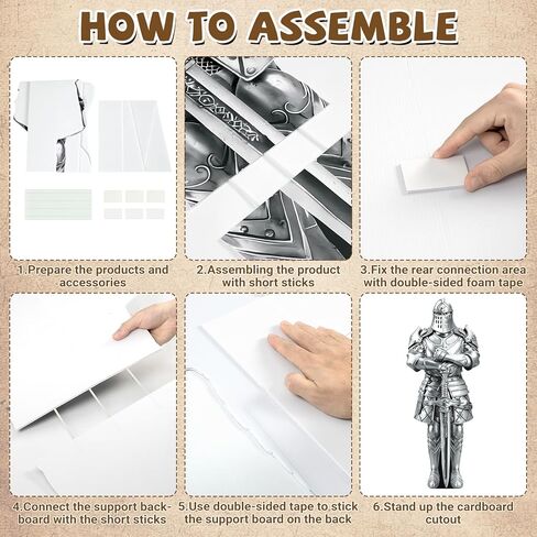 2 PCS Life Size Medieval Knight Cardboard Cutout, Medieval Party Decorations Life Size Suit of Armor Photo Booth Props Backdrops for Medieval Party Renaissance Ancient Knight Castle Decor in Kuwait