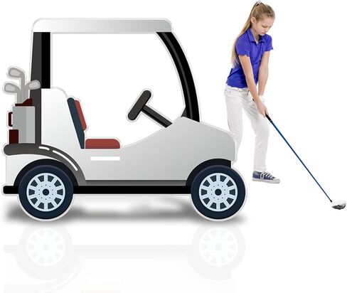 4 FT Large Golf Cart Cardboard Cutout Golf Theme Party Cardboard Photo Prop for Golfer Party Cutout Standup Decorations Photo Prop in Kuwait