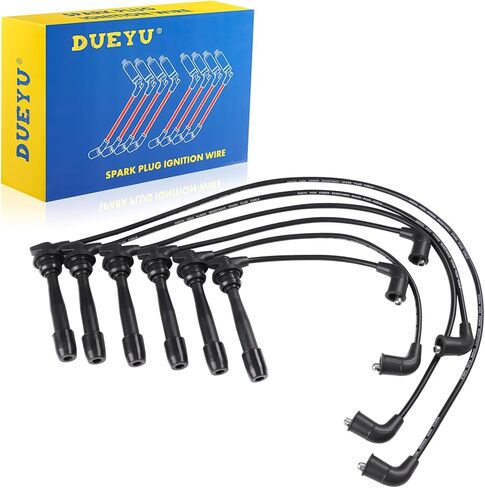 مجموعة أسلاك توصيل الإشعال 7 مم، مجموعة من 6، لـ 2001-2006 Santa FE/ 1999-2005 Sonata/ 2003-2007 Tiburon، Kia 2001-2004 Magentis/ 2001-2005 Optima D-ST-6220 in Kuwait