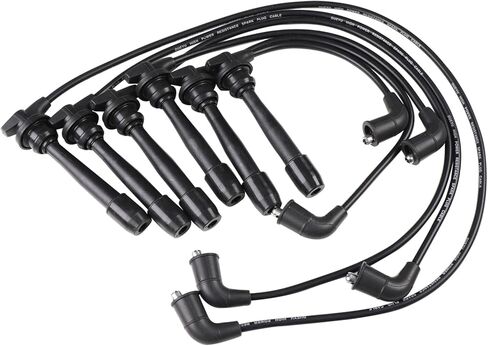 مجموعة أسلاك توصيل الإشعال 7 مم، مجموعة من 6، لـ 2001-2006 Santa FE/ 1999-2005 Sonata/ 2003-2007 Tiburon، Kia 2001-2004 Magentis/ 2001-2005 Optima D-ST-6220 in Kuwait