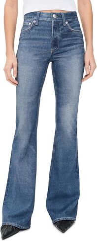rag & bone Women's Miramar Ponte Dahlia Mid Rise Flare Jeans in Saudi Arabia