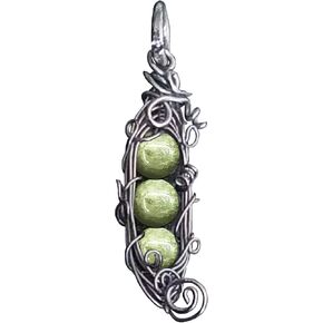 بازلاء الكيانيت الخضراء القابلة للتخصيص في قرنة PeaPod (1،2،3،4،5 أو 6) سلك قلادة ملفوف بالفولاذ / الفضة / النحاس / البرونز / النحاس / التيتانيوم / الحديد الأسود / الذهب عيار 14 / الذهب الوردي عيار 14 قيراط / النيوبيوم الأسود in Kuwait