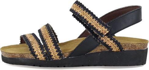 صندل رياضي Kayla نسائي من NAOT Footwear مصنوع من الجلد الأسود الناعم - مقاس 9-9.5 M US in Saudi Arabia