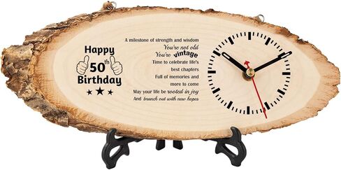 هدايا عيد الميلاد الخمسين من BeauGift للرجال، أنت ديكورات ساعة خشبية عتيقة للرجال، أفكار هدايا عيد ميلاد سعيد الخمسين للزوج العم الأخ الجد in Kuwait