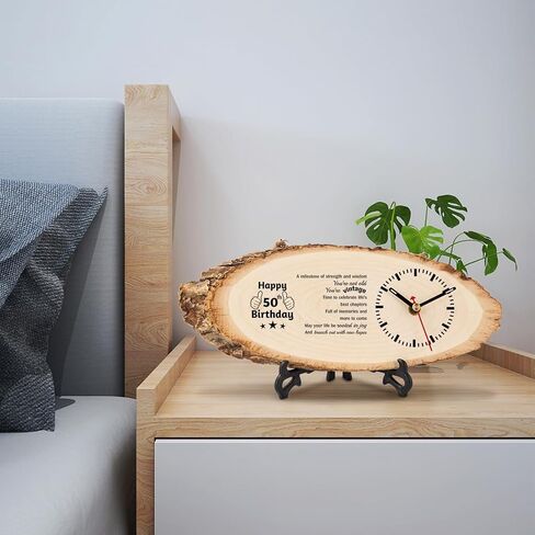 هدايا عيد الميلاد الخمسين من BeauGift للرجال، أنت ديكورات ساعة خشبية عتيقة للرجال، أفكار هدايا عيد ميلاد سعيد الخمسين للزوج العم الأخ الجد in Kuwait