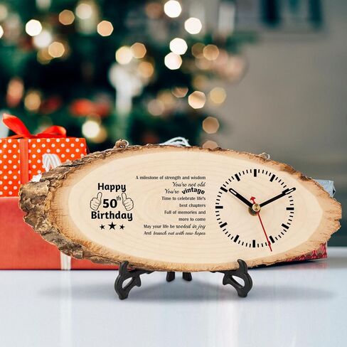 هدايا عيد الميلاد الخمسين من BeauGift للرجال، أنت ديكورات ساعة خشبية عتيقة للرجال، أفكار هدايا عيد ميلاد سعيد الخمسين للزوج العم الأخ الجد in Kuwait