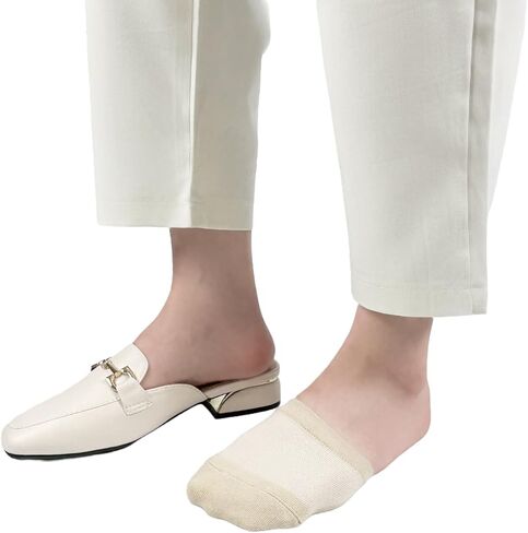 نصف جوارب بدون عرض 4 أزواج من الجوارب لأصابع القدم والبغال والجوارب الشفافة للنساء 6 أزواج in Kuwait