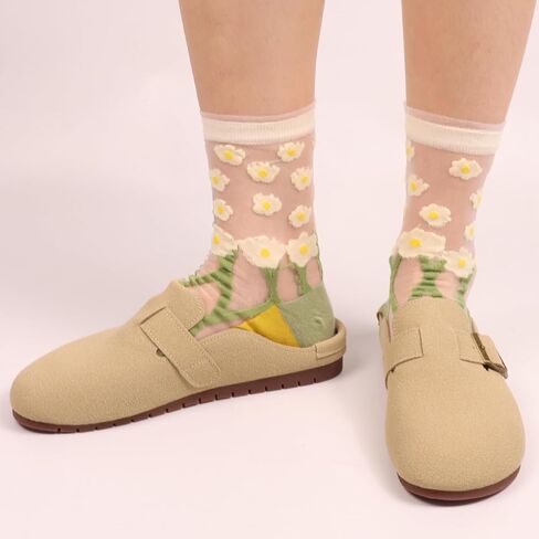 نصف جوارب بدون عرض 4 أزواج من الجوارب لأصابع القدم والبغال والجوارب الشفافة للنساء 6 أزواج in Kuwait