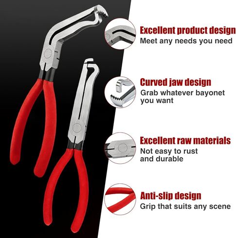 5Pcs Automotive Electrical Terminal Connector Separator Removal Tool,Electrical Disconnect Pliers, Connector Removal Tool with Electrical Pin Removal Tool Hose Clamp Pliers and Canvas Bag in Saudi Arabia