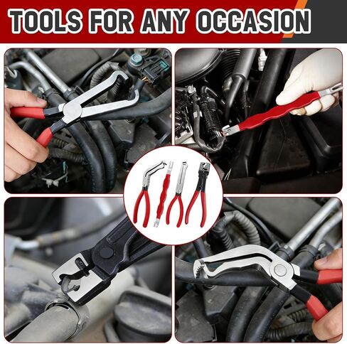 5Pcs Automotive Electrical Terminal Connector Separator Removal Tool,Electrical Disconnect Pliers, Connector Removal Tool with Electrical Pin Removal Tool Hose Clamp Pliers and Canvas Bag in Saudi Arabia