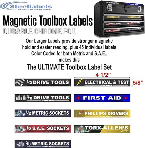 New Shop Owners LOT - The Ultimate Organizer Deal - 2000 Tool Labels for The Entire Shop - Complete Your Tools, Tool Boxes, Breaker Panel, Power Tools and Garage in Kuwait
