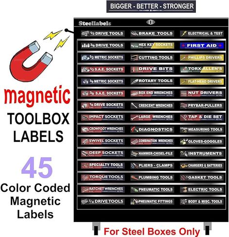 New Shop Owners LOT - The Ultimate Organizer Deal - 2000 Tool Labels for The Entire Shop - Complete Your Tools, Tool Boxes, Breaker Panel, Power Tools and Garage in Kuwait