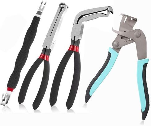 4pack Car Clip Pliers/Disassembly Tools,Efficient Multi-Functional Automotive Snap Ring Pliers,Electrical Disconnect Pliers for Cars,Connector Separator Tool and Fuel line disconnect tool in Saudi Arabia