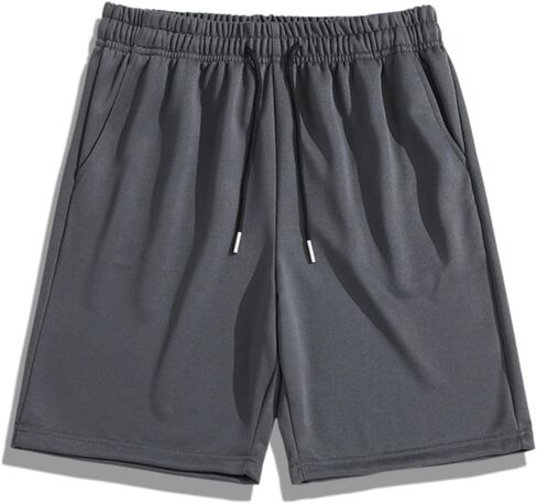 Men's High-Performance Training Shorts Lightweight Quick-Dry Knit Athletic Shorts Breathable Gym Workout Bottoms - Dark Grey in Saudi Arabia