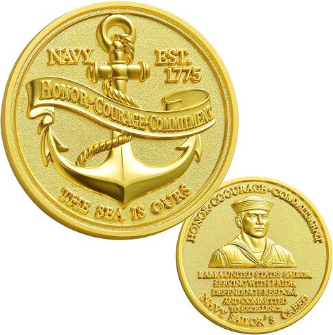 U.S. Army 250th Anniversary Challenge Coin – 1.77" Gold-Plated Double-Sided Military Commemorative Coin – High-Relief Zinc Alloy Collectible for Soldiers, Veterans, and Army Supporters in Saudi Arabia