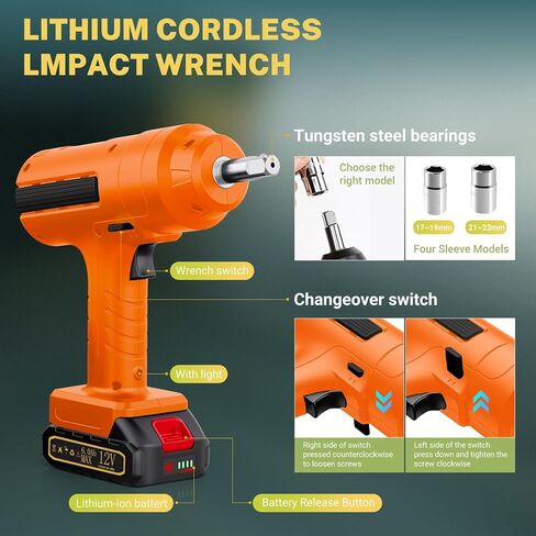 5 ton Cordless Electric car Jack kit with Hydraulic Lift,Lithium Battery & Double Cylinder air Pump & LCD Touch Screen - Portable car Jack and Stand kit Includes Impact Wrench in Saudi Arabia