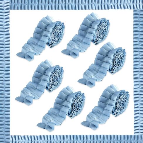 6 Rolls 40 Ft Ruffled Bulletin Board Borders Back to School Classroom Decor Fabric Trims DIY Border Crafts for Farmhouse Teacher Supplies First Day of School Party Decorations(Black) in Saudi Arabia